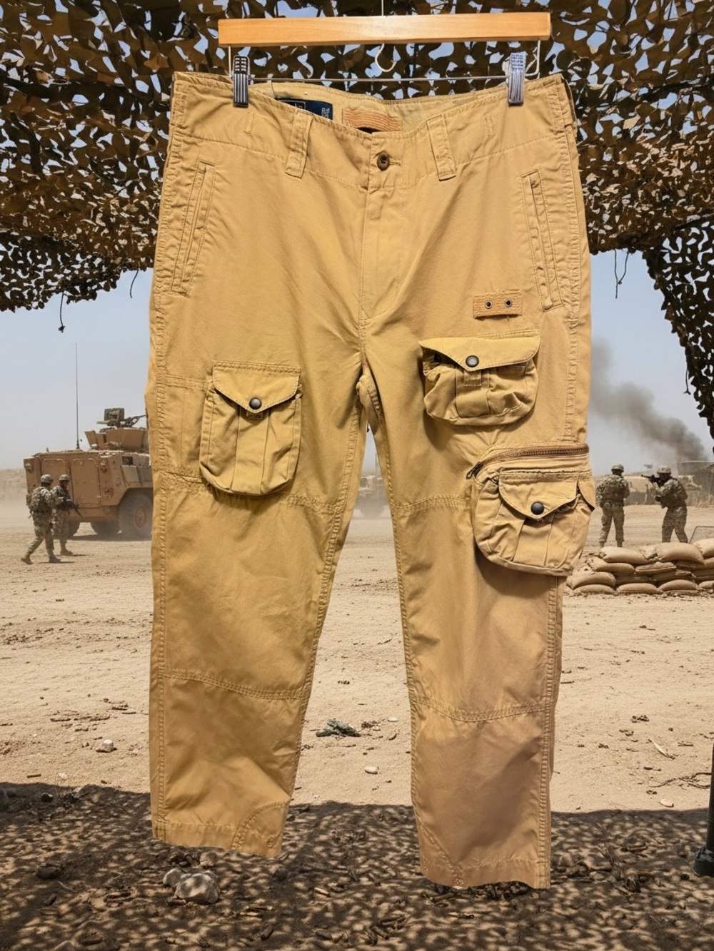 Polo by Ralph Lauren Men's vintage paratrooper Cargo Pants in Khaki size 34/30